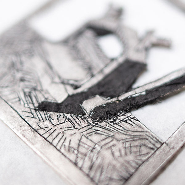 Juice Box Drypoint With a 3D Printed Press