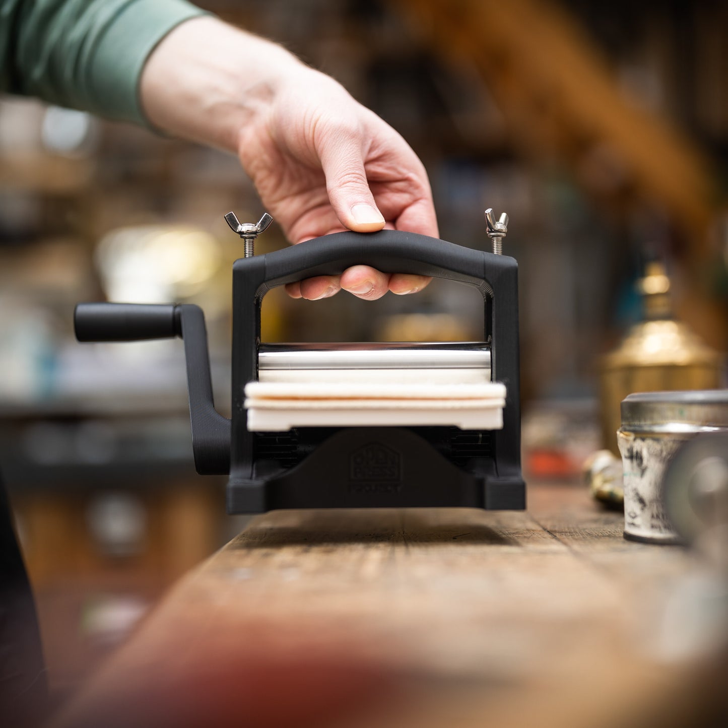 Die Postkarten-Druckpresse