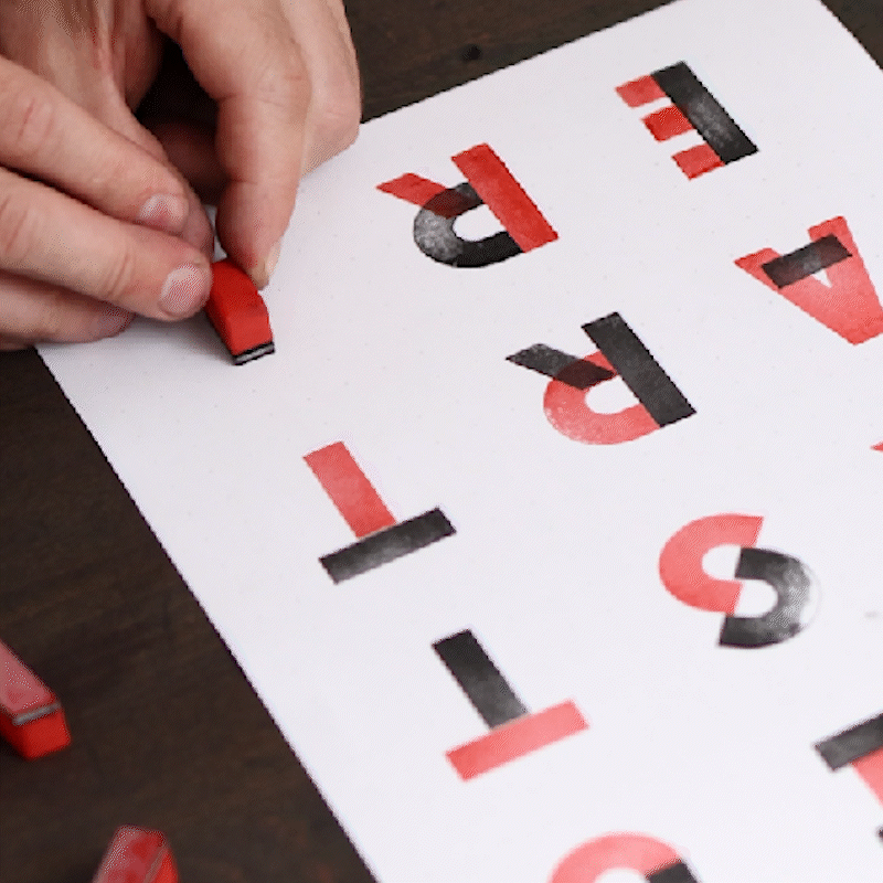 BlockFace Typography Stamp Set