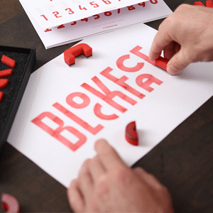 BlockFace Typography Stamp Set